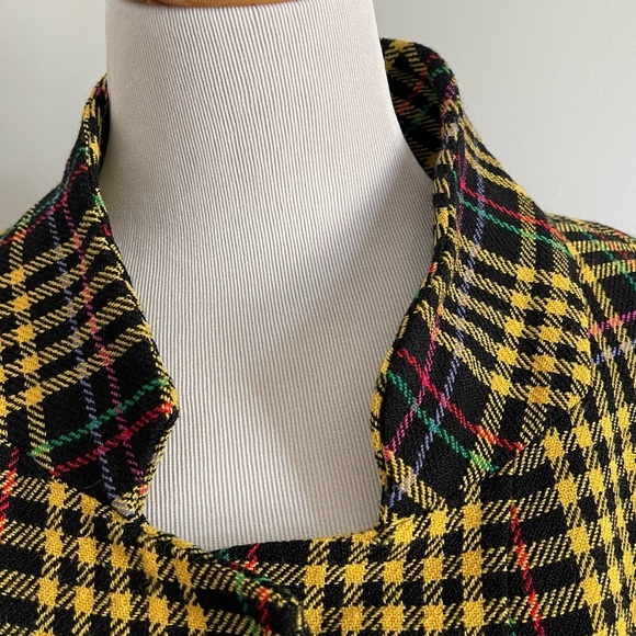Vintage Oversized wool Blazer Jacket 12 made in USA academia 90s clueless preppy - Picture 6 of 8